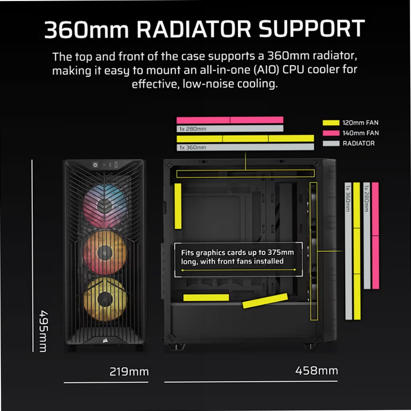 Case PC Mid-Tower 3200D RS ARGB - Smoke 3