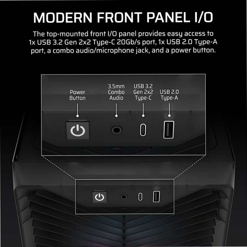 Case PC Mid-Tower 3200D RS ARGB - Smoke 3