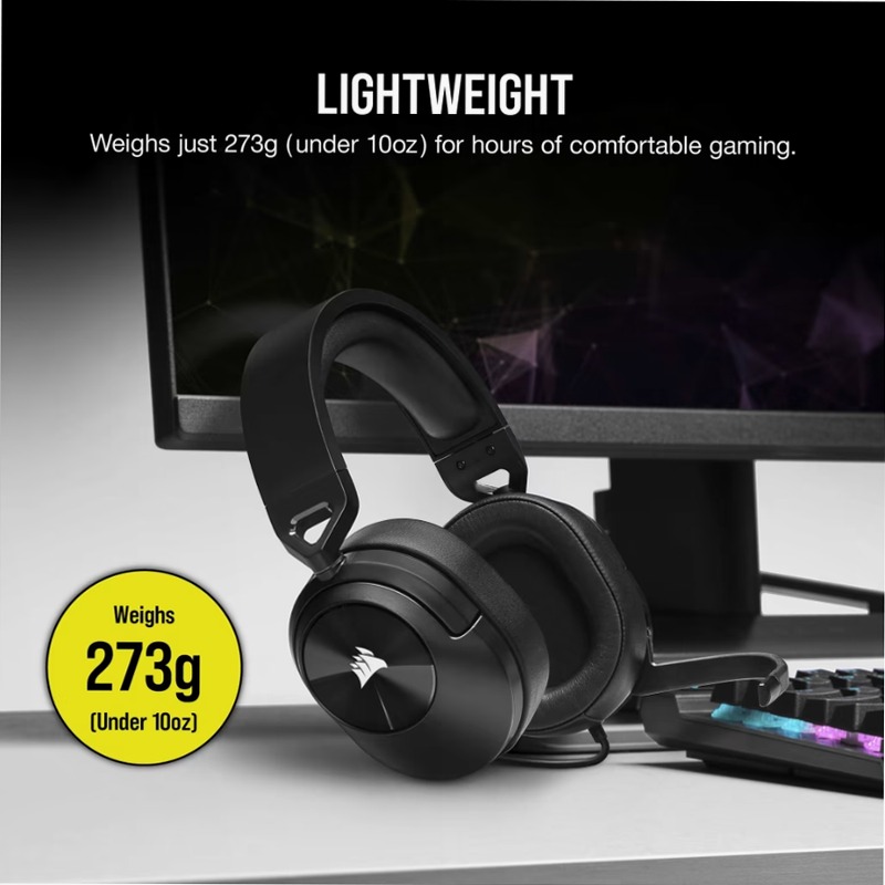 Cuffia gaming cablata HS55 STEREO - Carbonio