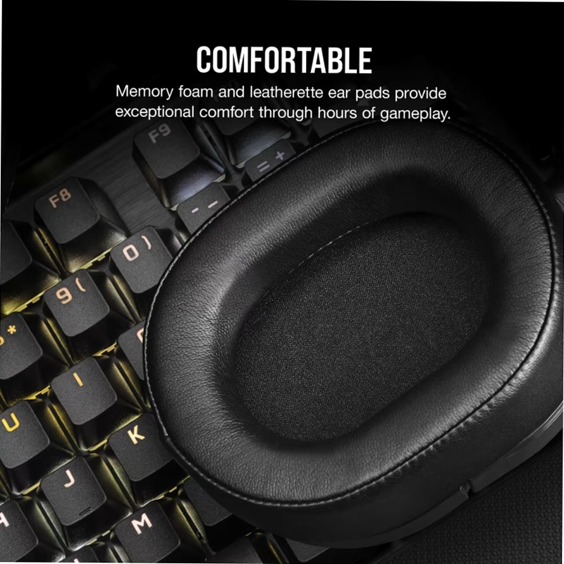 Cuffia gaming cablata HS55 STEREO - Carbonio