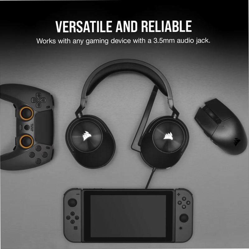 Cuffia gaming cablata HS55 STEREO - Carbonio