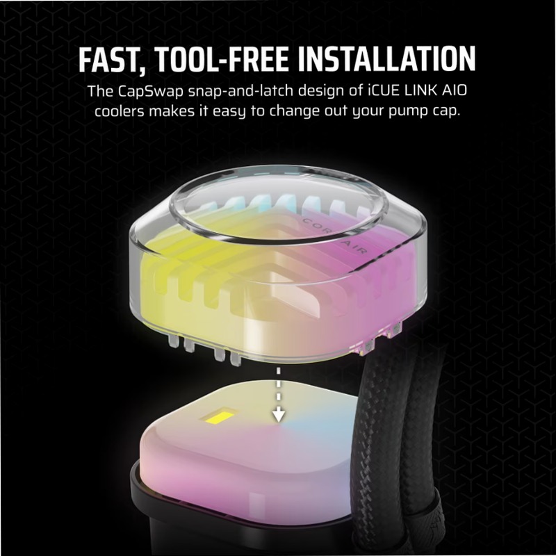 Modulo Cappuccio Pompa Groove per iCUE LINK AIO