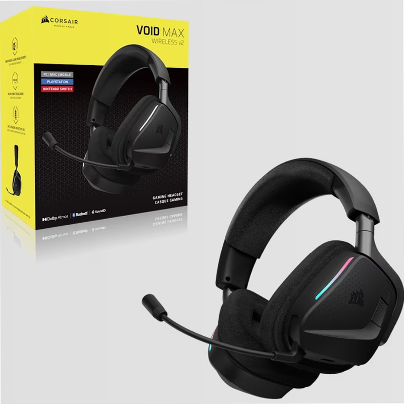 Cuffia Gaming Wireless VOID v2 MAX - Carbonio Nero