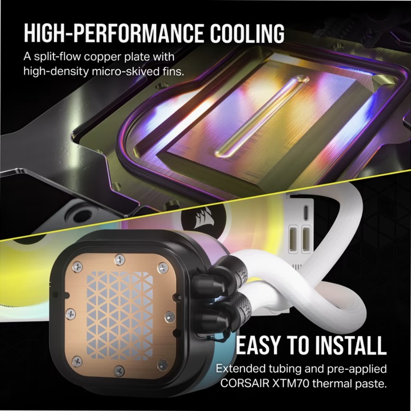 Dissipatore AIO iCUE LINK H100i RGB - Bianco