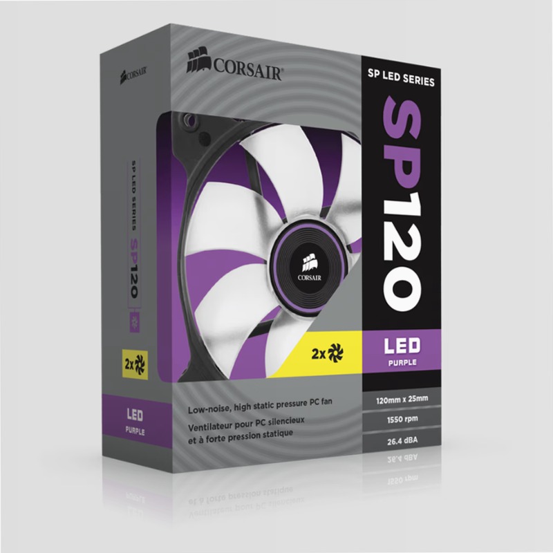 CORSAIR Air Series™ SP120 LED Purple High Static Pressure Fan