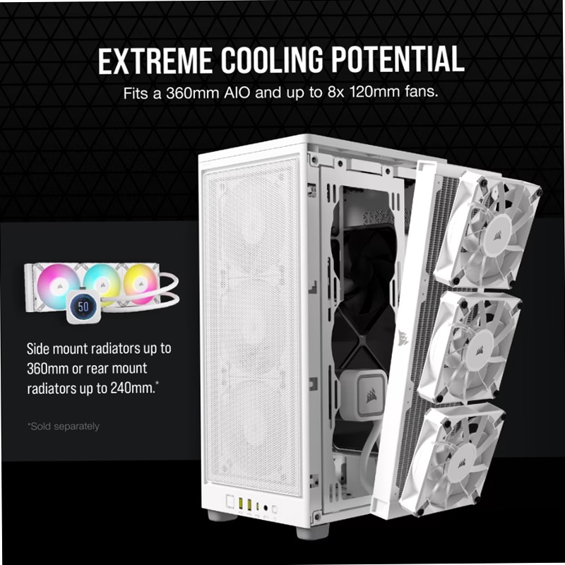 Case per PC Mini-ITX 2000D AIRFLOW - Bianco