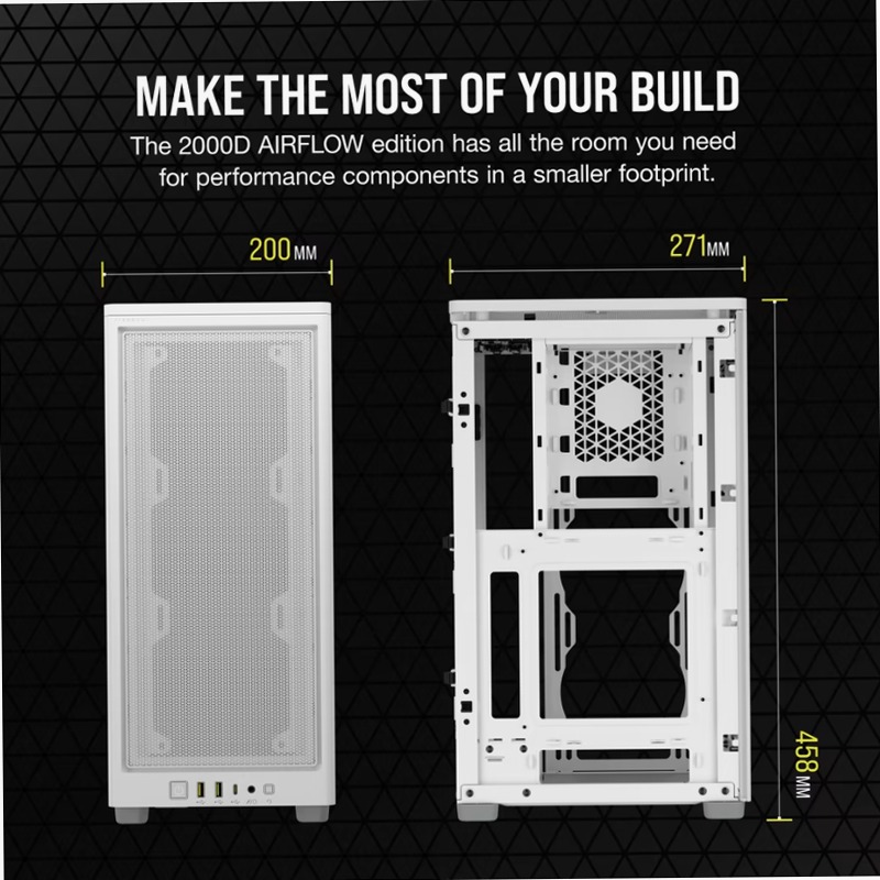Case per PC Mini-ITX 2000D AIRFLOW - Bianco