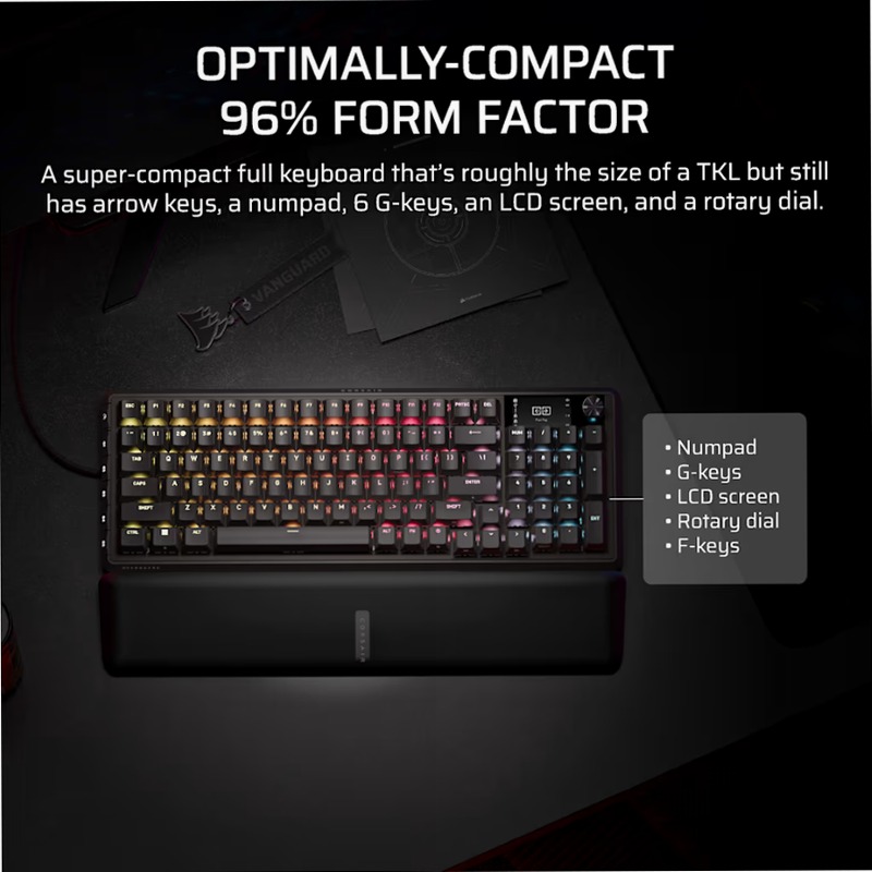 Tastiera Gaming VANGUARD PRO 96 DE Meccanica