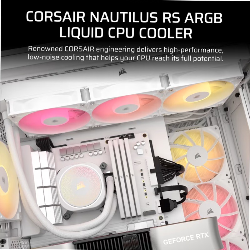 Dissipatore a Liquido NAUTILUS 360 RS ARGB - Bianco 2