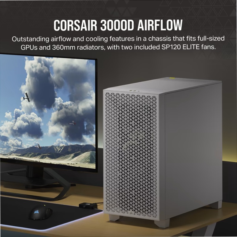 Case PC Mid-Tower 3000D AIRFLOW - Bianco