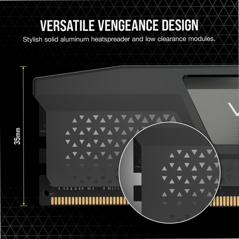VENGEANCE® 16GB (2x8GB) DDR5 DRAM Up To 6000MT/s CL36 AMD EXPO & Intel XMP