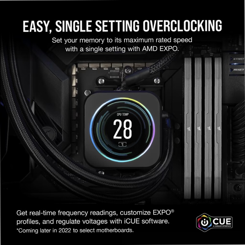 VENGEANCE® 16GB (2x8GB) DDR5 DRAM Up To 6000MT/s CL36 AMD EXPO & Intel XMP