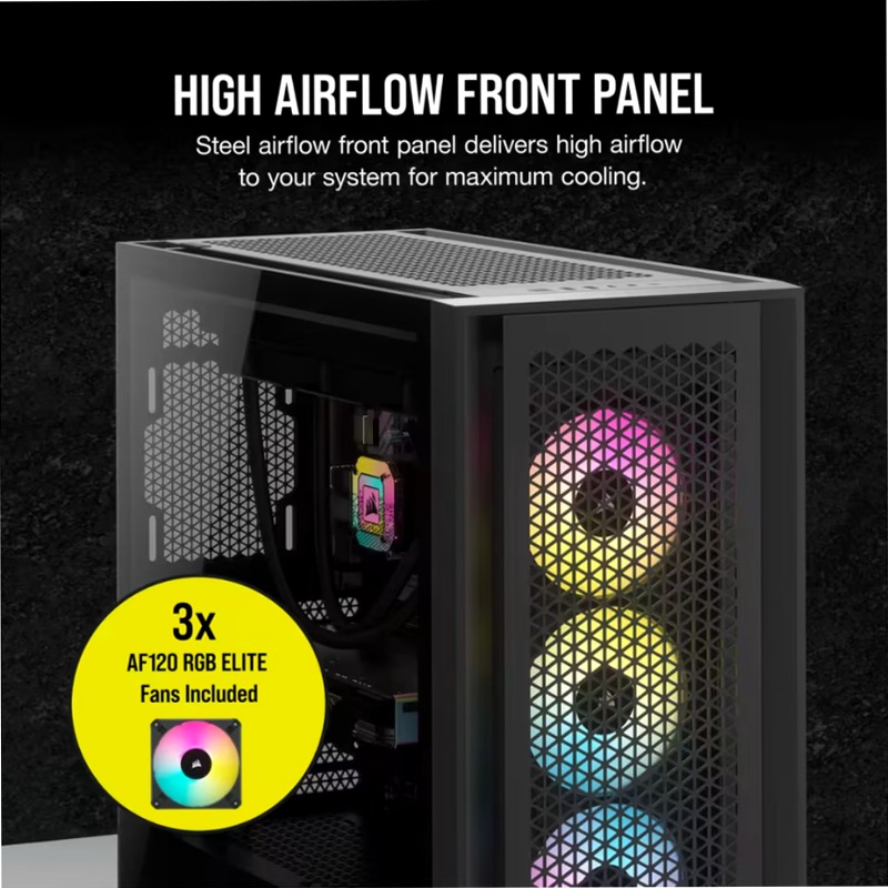 Case mid-tower iCUE 5000D RGB AIRFLOW - Black 3