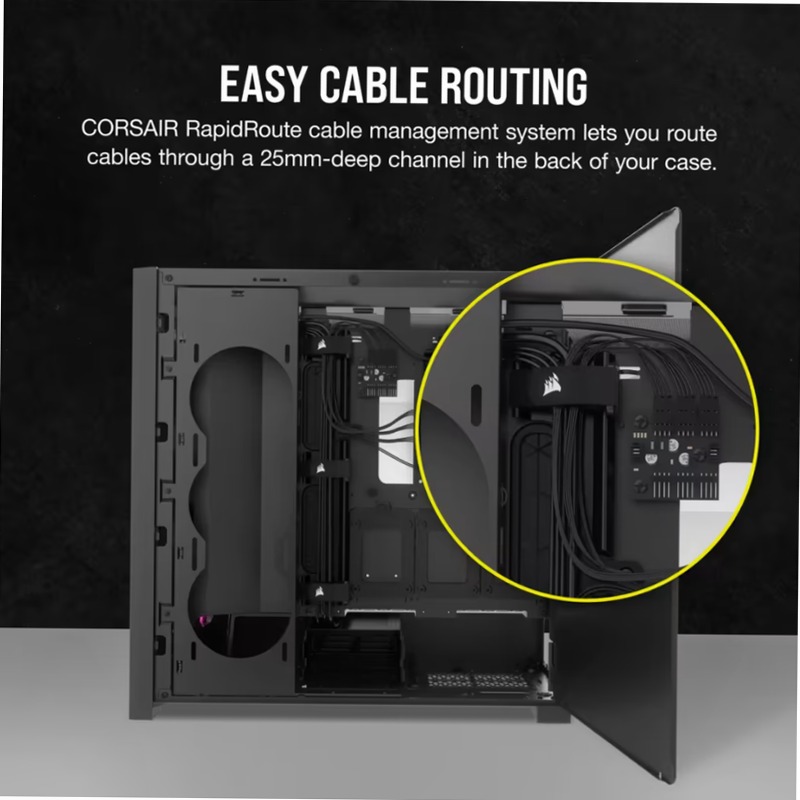 Case mid-tower iCUE 5000D RGB AIRFLOW - Black 3