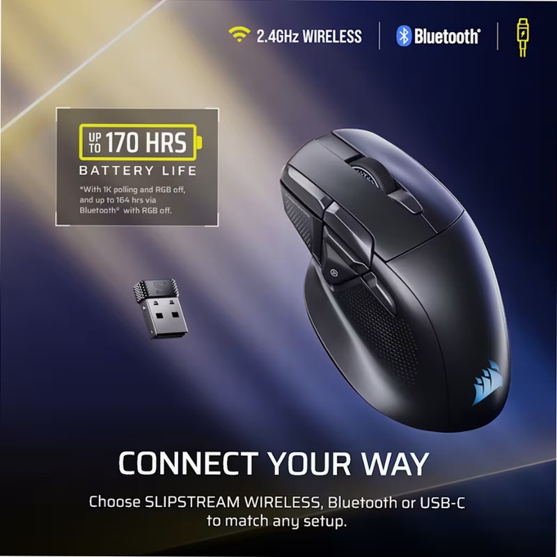 Mouse Gaming Nightsword V2 Wireless 1