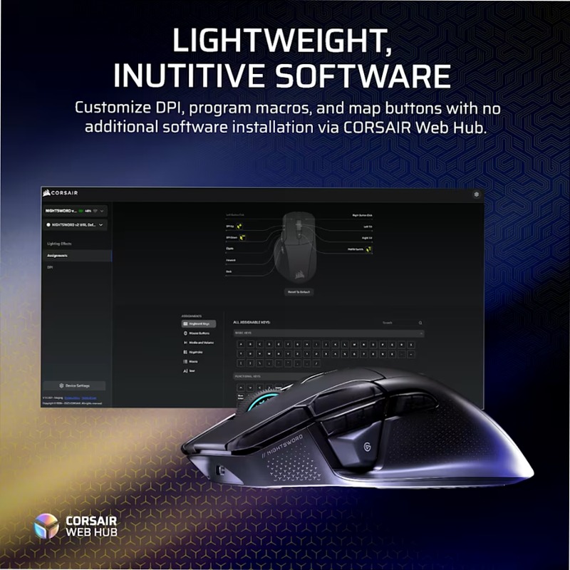 Mouse Gaming Nightsword V2 Wireless 1