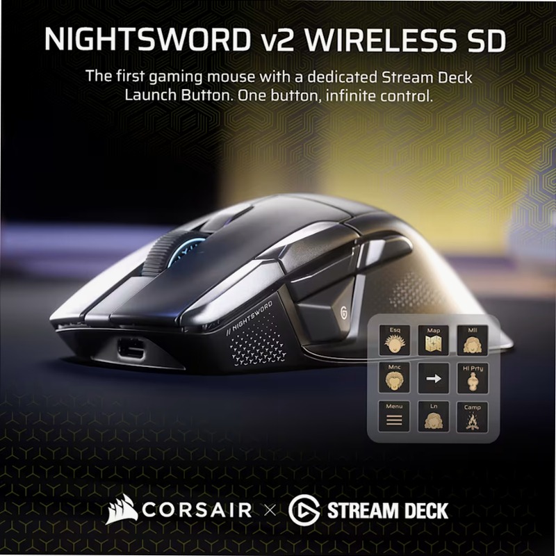 Mouse Gaming Nightsword V2 Wireless 1
