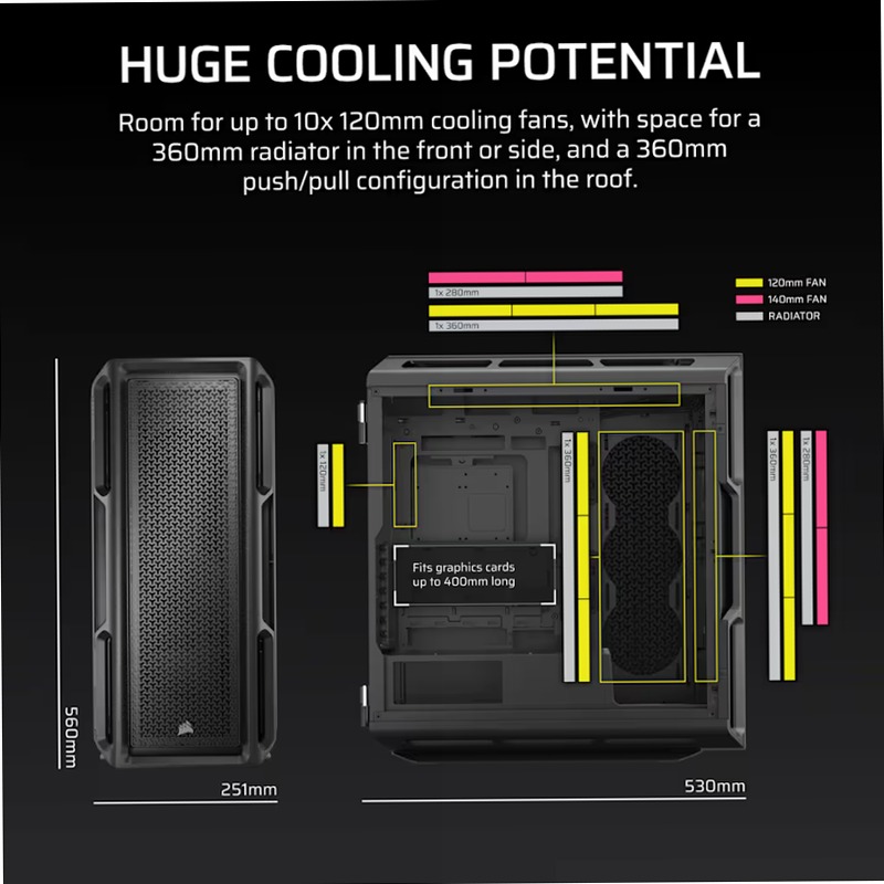 Case PC Mid-Tower CORSAIR 5000T