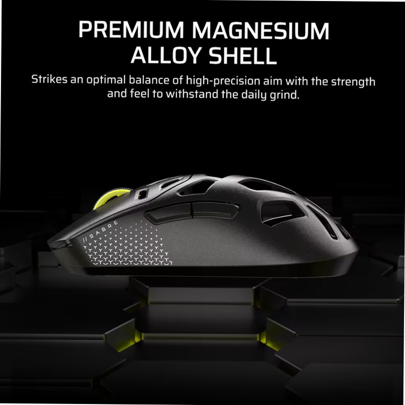 Mouse gaming SABRE v2 PRO WIRELESS IN LEGA DI MAGNESIO - Nero