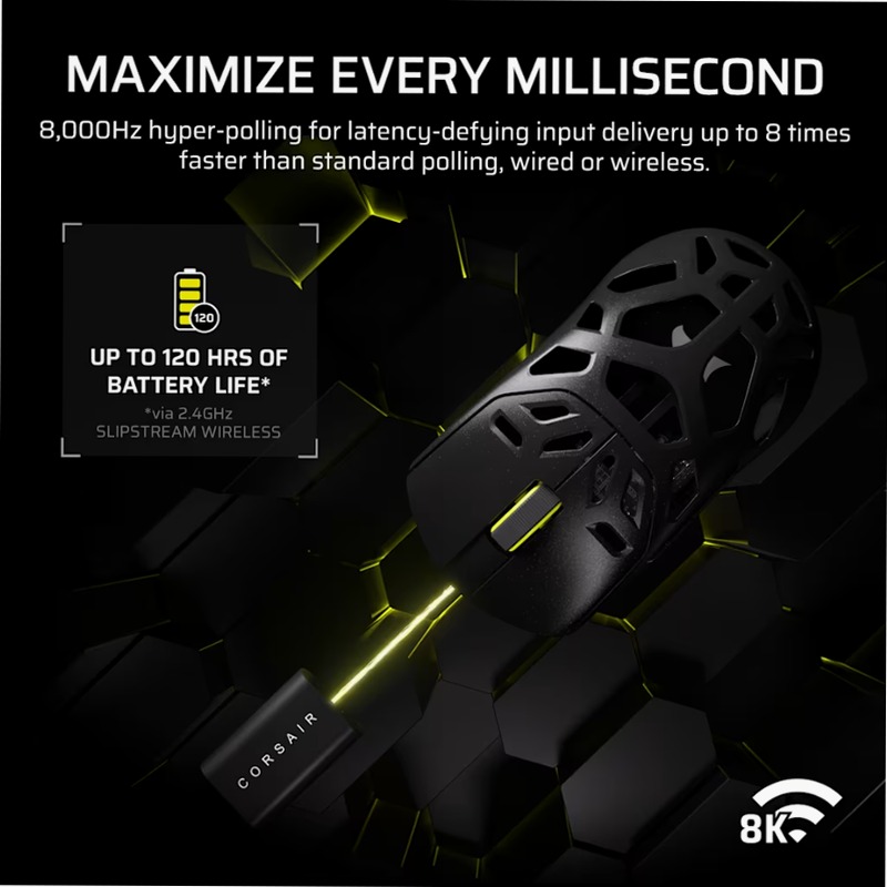 Mouse gaming SABRE v2 PRO WIRELESS IN LEGA DI MAGNESIO - Nero