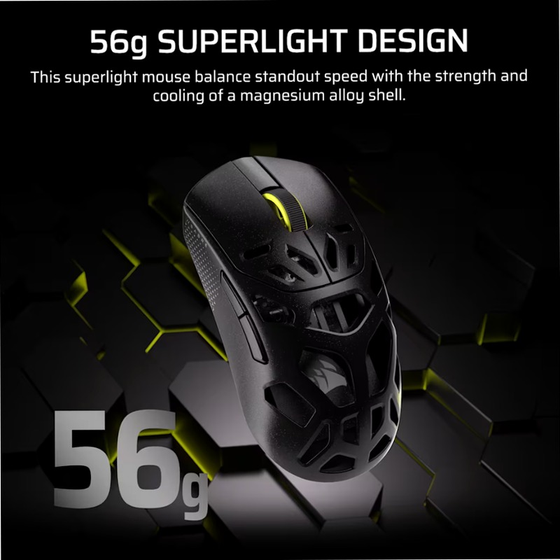 Mouse gaming SABRE v2 PRO WIRELESS IN LEGA DI MAGNESIO - Nero
