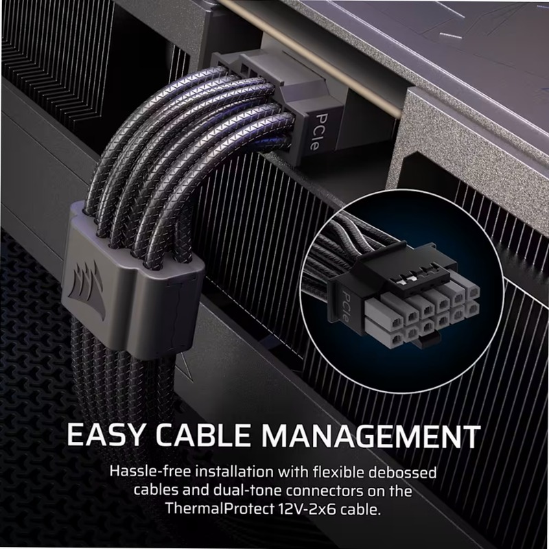 RM850e ATX 3.1 Low-Noise ATX Power Supply with ThermalProtect 12V-2x6 Cable (EU)