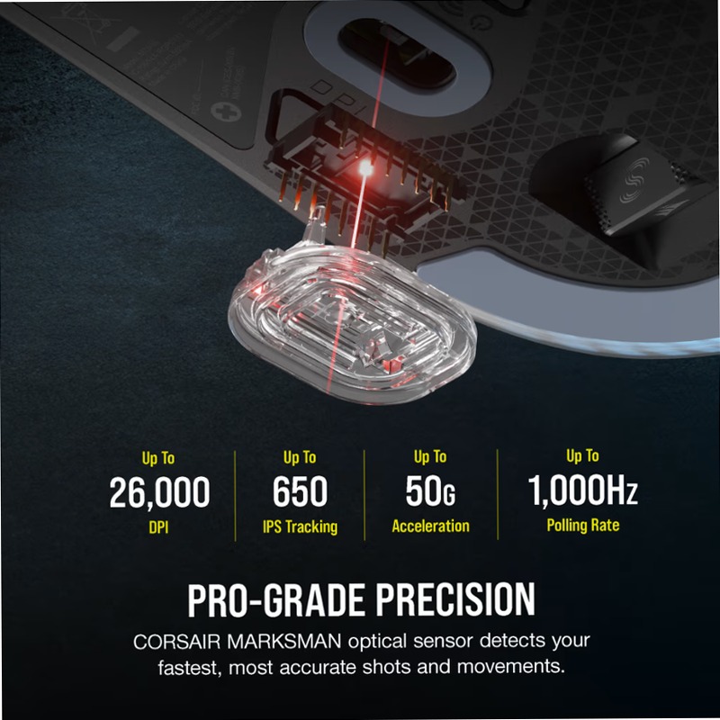 M75 WIRELESS - Mouse gaming RGB ultraleggero