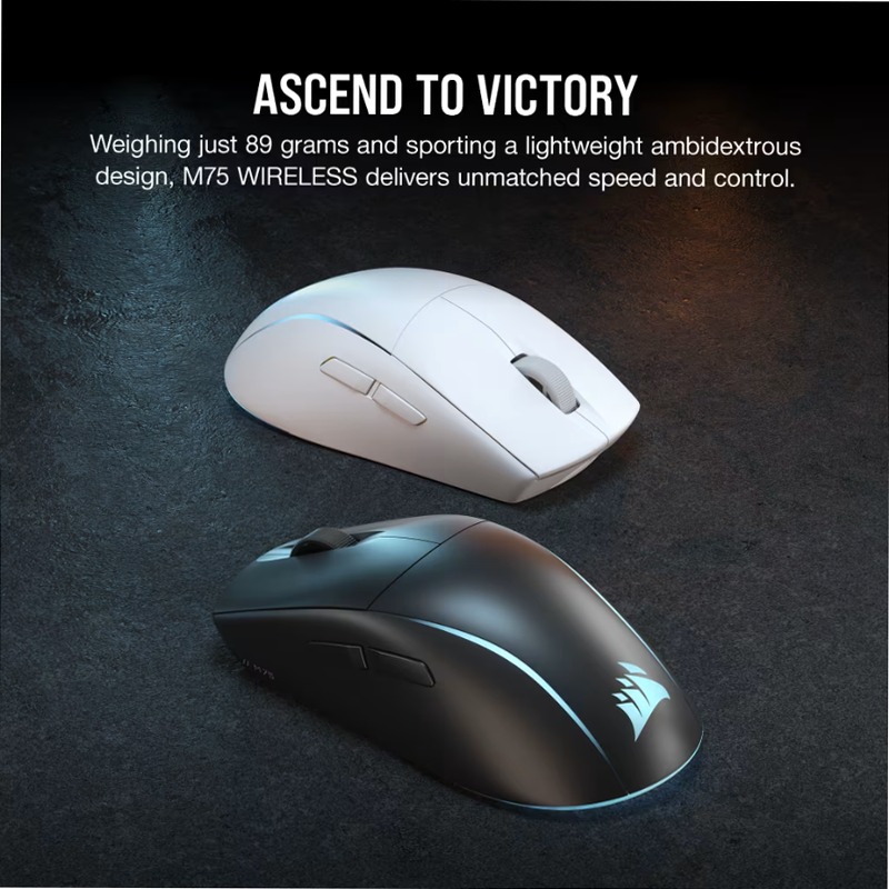M75 WIRELESS - Mouse gaming RGB ultraleggero