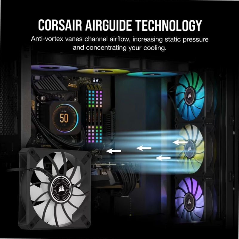 Ventola PWM iCUE ML120 RGB ELITE 120mm 3