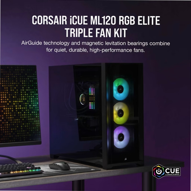 Ventola PWM iCUE ML120 RGB ELITE 120mm 3