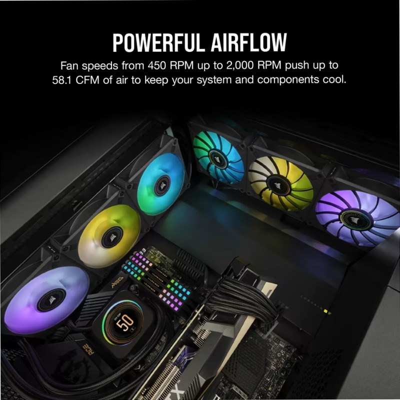 Ventola PWM iCUE ML120 RGB ELITE 120mm 3