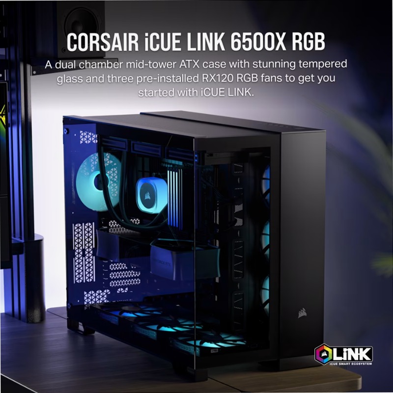 Case PC Mid-Tower iCUE LINK 6500X RGB - Nero 3