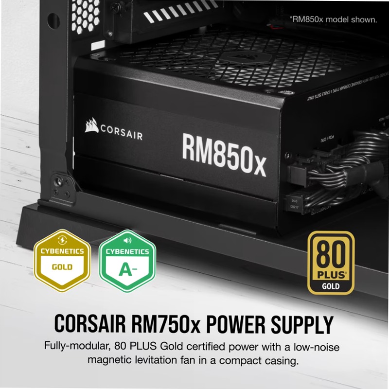 Alimentatore ATX RM750x — Corpo di Qualità per PC 80 Plus Gold