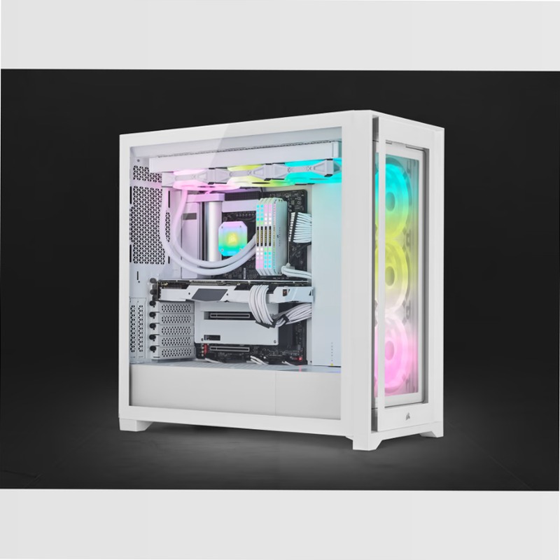 Case ATX mid-tower iCUE 5000X RGB QL Edition — True White