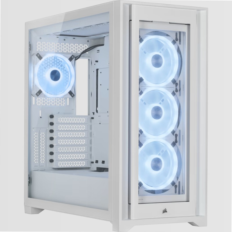 Case ATX mid-tower iCUE 5000X RGB QL Edition — True White
