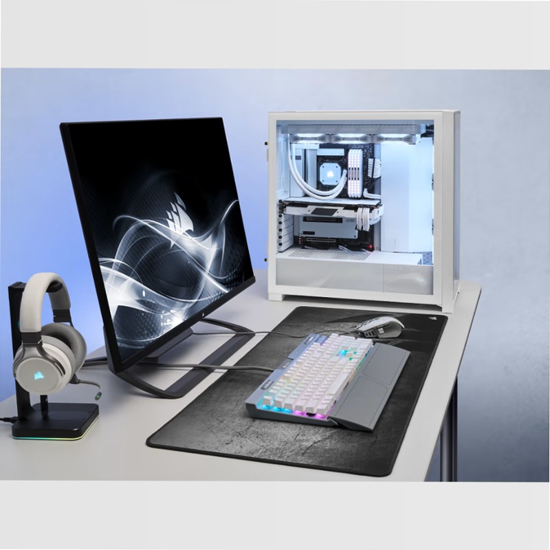 Case ATX mid-tower iCUE 5000X RGB QL Edition — True White