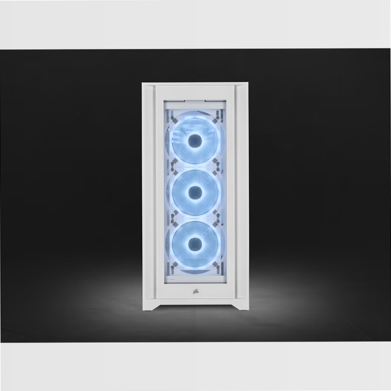 Case ATX mid-tower iCUE 5000X RGB QL Edition — True White
