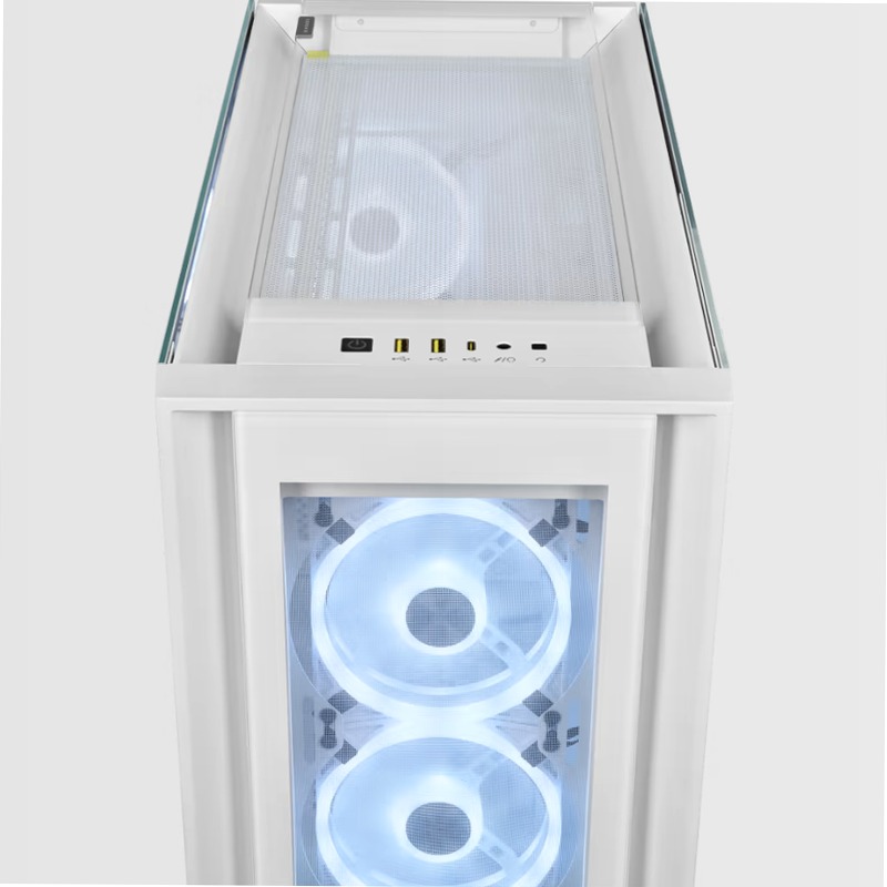 Case ATX mid-tower iCUE 5000X RGB QL Edition — True White