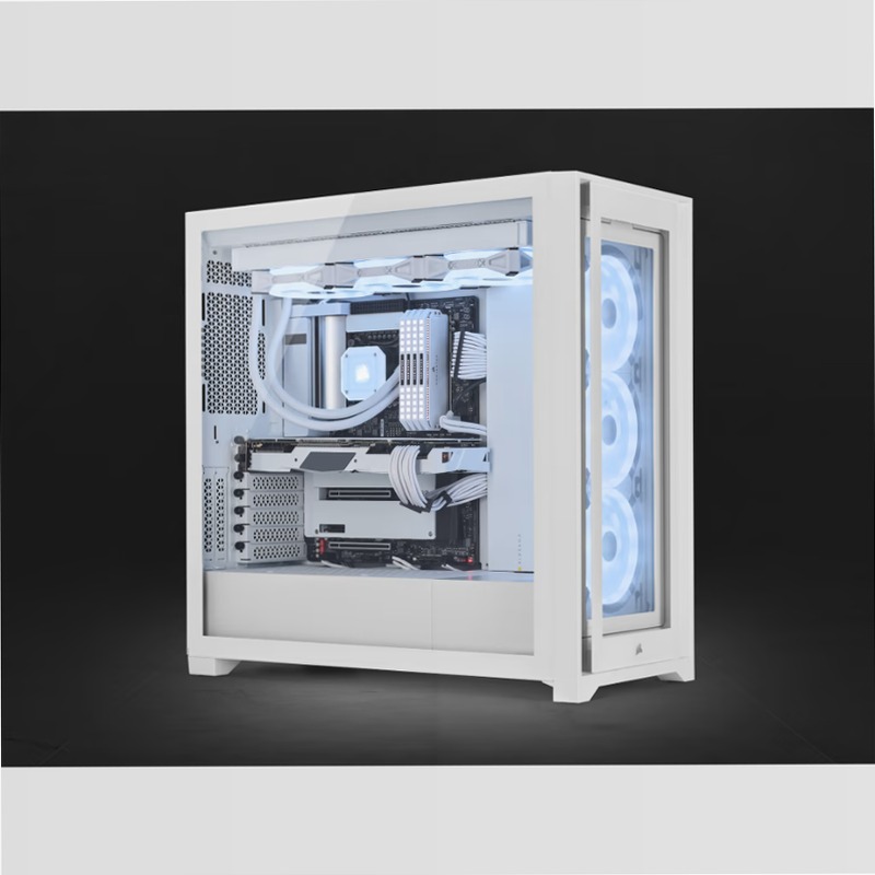 Case ATX mid-tower iCUE 5000X RGB QL Edition — True White