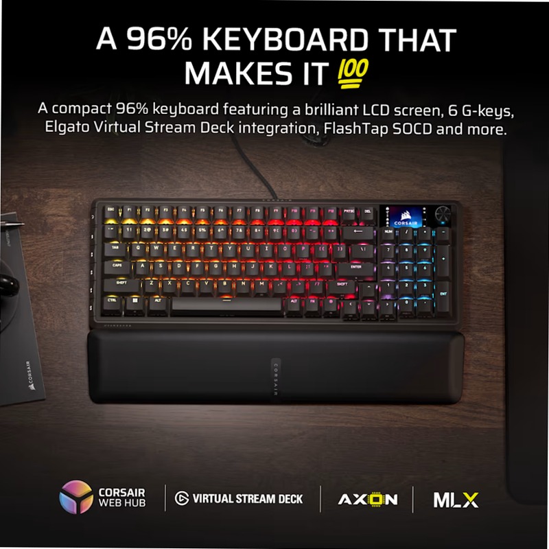 Tastiera Gaming VANGUARD 96 - Corsair MLX Plasma