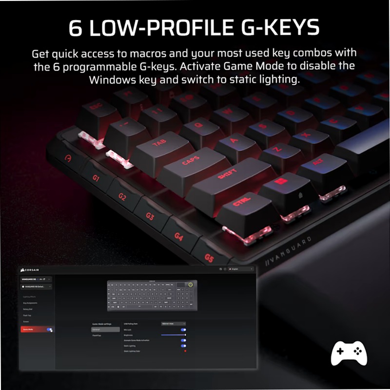 Tastiera Gaming VANGUARD 96 - Corsair MLX Plasma
