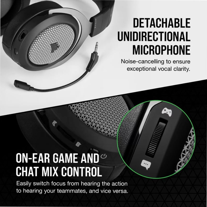 Cuffie gaming CORSAIR HS75 XB WIRELESS per Xbox Nero