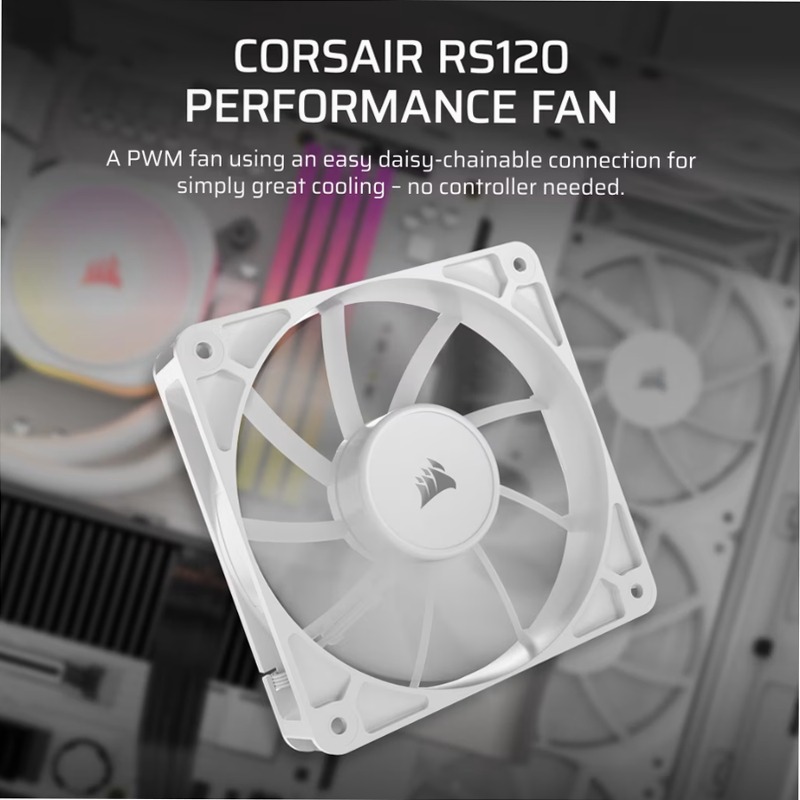 Ventola RS120 PWM da 120 mm - Bianco 120mm