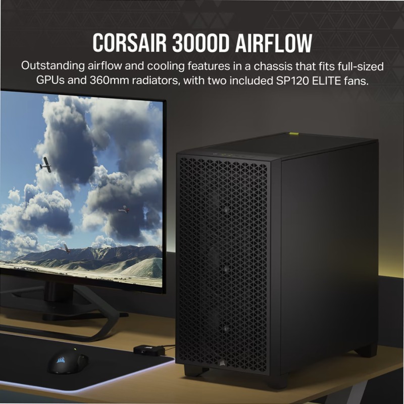 Case PC Mid-Tower 3000D AIRFLOW - Nero