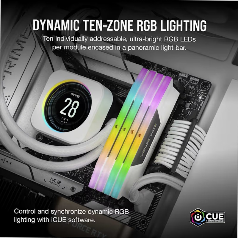 VENGEANCE® RGB 32GB (2x16GB) DDR5 DRAM 6400MT/s CL32 2 6400mhz