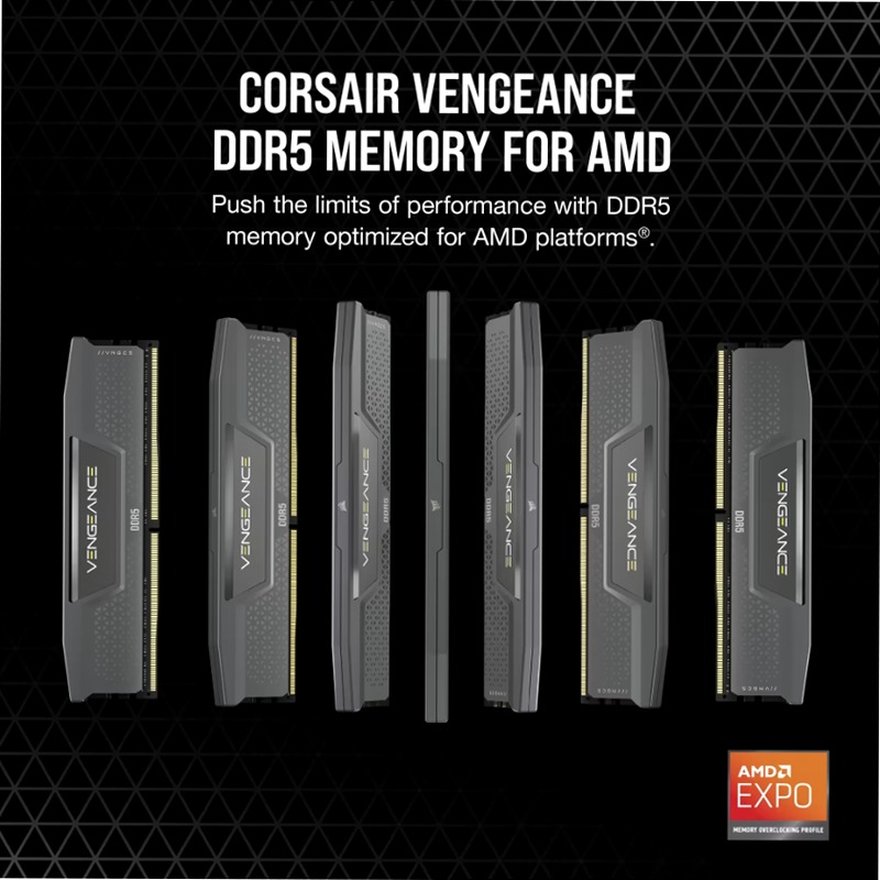 Vengeance® 32GB (2x16GB) DDR5 DRAM Up To 5200MT/s CL40