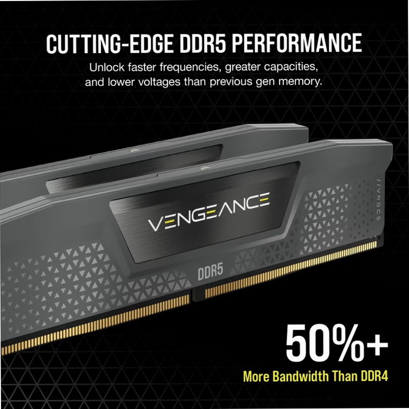 Vengeance® 32GB (2x16GB) DDR5 DRAM Up To 5200MT/s CL40