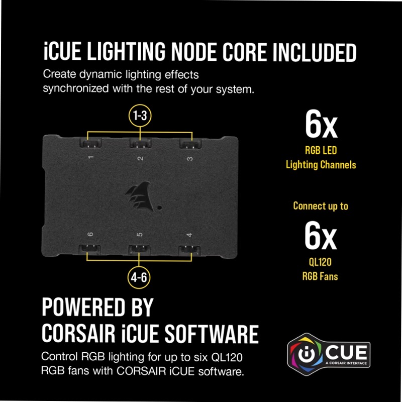 Ventole PWM iCUE QL120 RGB da 120 mm 120mm