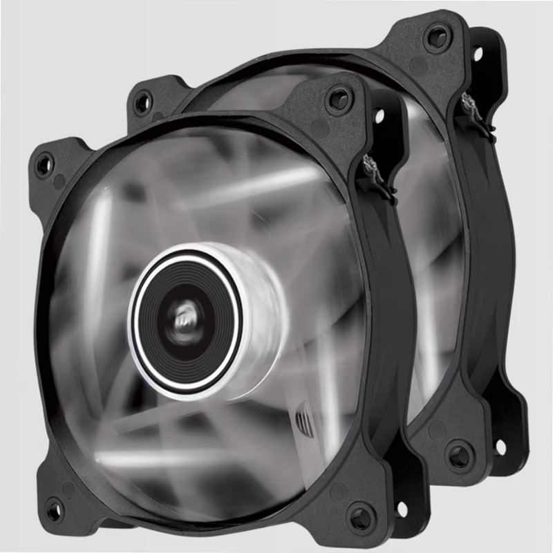 Air Series™ SP120 LED White High Static Pressure 120mm Fan Twin Pack