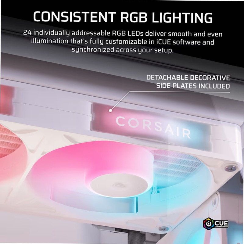 Espansione per ventole PC RGB PWM a telaio unificato iCUE LINK RX360 II - Bianco